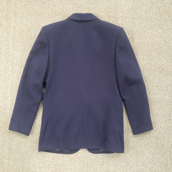Vintage 80s Navy Blazer Women's 8 - Picture 10 of 11